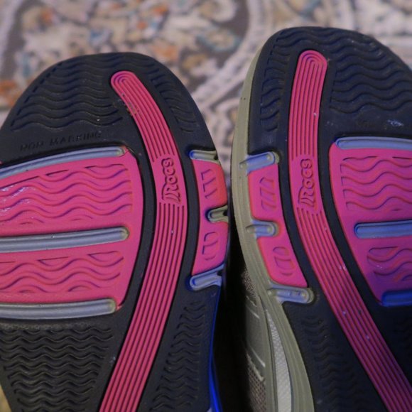 Abeo Rocs Astro Walking Shoes Charcoal Sangria Women's Size 7 Grey Pink - Picture 7 of 9